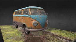 VW Bulik T1 van, wreck, vw, rusty, old, t1, bulik, substance, photoscan, car