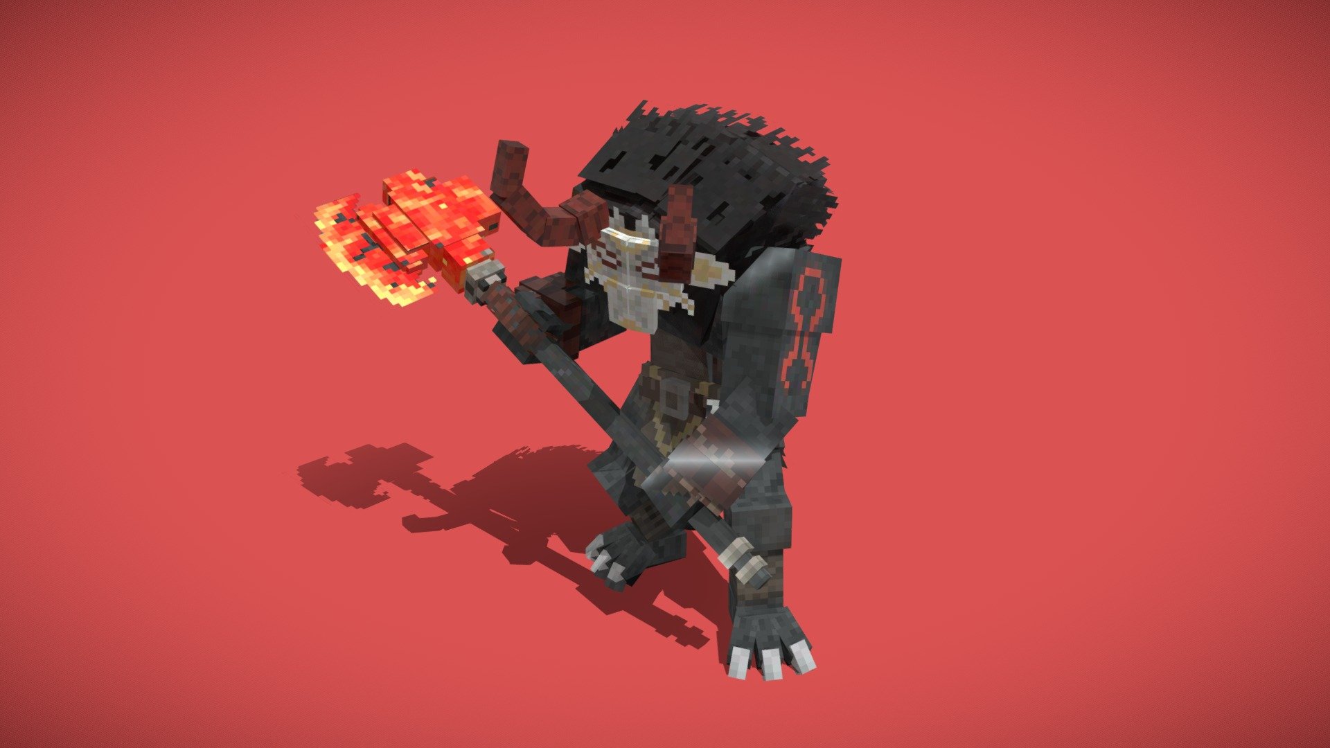 Muscular hilichurls who wield large two-handed axes.
Attacks with large strikes, and will use Pyro Slimes to infuse their axes with Pyro. They are very lethal.
Usually, repeated quenching a weapon the way a Blazing Axe Mitachurl does will decrease the hardness of the metal and cause the axe-head's edge to chip more easily. But such is the strength of the mitachurls that even should the edge disappear altogether, they can still use their axes as hammers.

For questions, please contact here: IBarysta#5254 - Mitachurl - Genshin Impact - 3D model by IBARYSTA 3d model