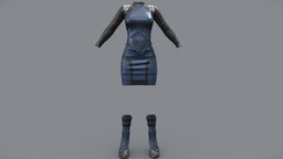 $AVE Female Full Sci- Fi Skirt Uniform