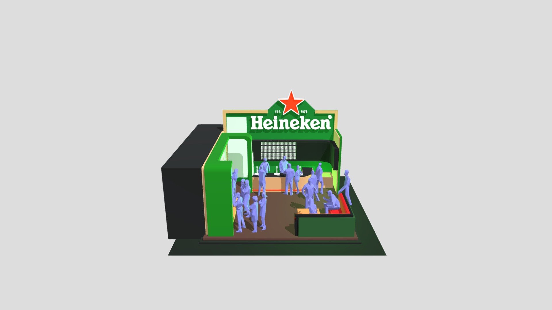 Heineken Booth - 3D model by matheusdinizgonzaga 3d model