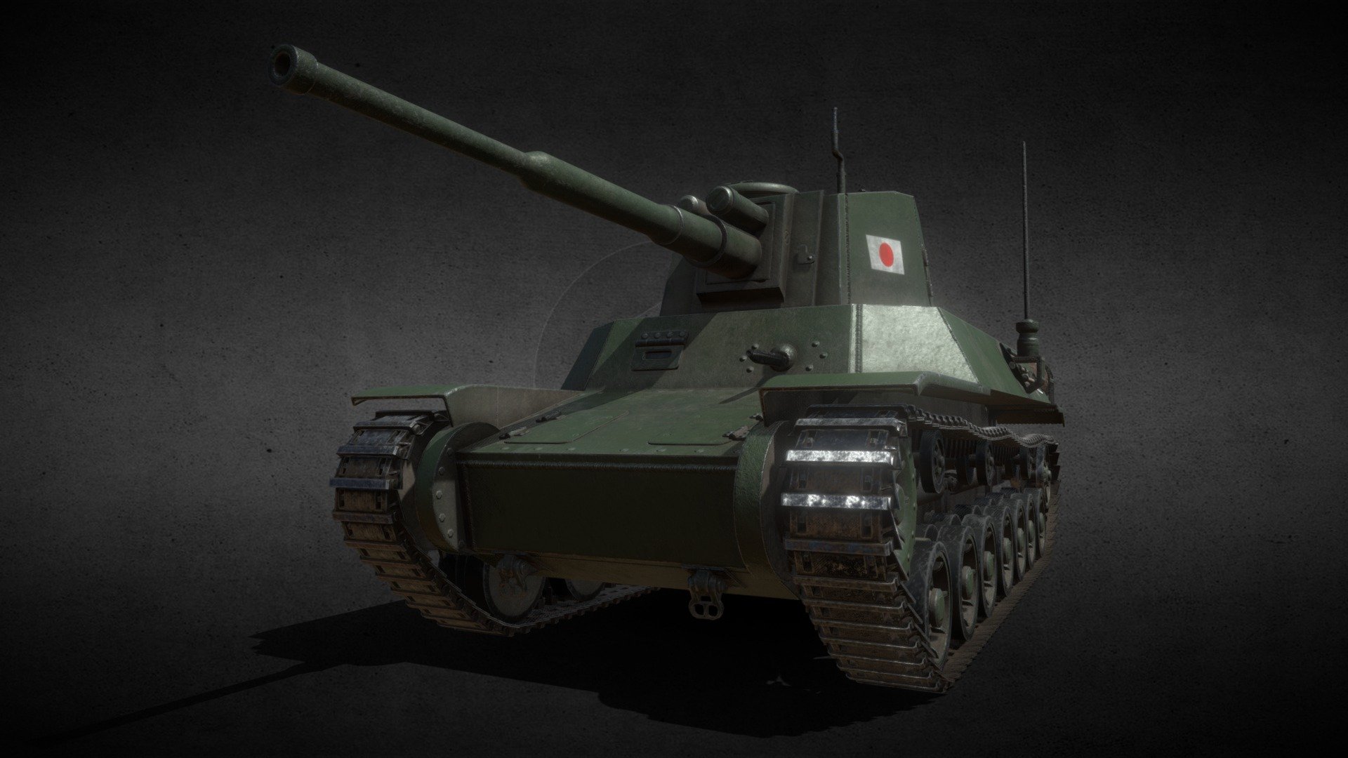 Ready to use Type 4 Chi-To 3d model

Type 4 Chi-To was one of the last medium tanks developed by the Imperial Japanese Army near the end of the WW2.
It was intended to be the succesor of the Type 97 Shinhoto Chi-Ha medium tank (3D model also avalible).
Due to the industrial and material shortages, only a few chassis were build and only 2 units were completed neither of which saw combat.
It was the most advanced World War II era Japanese tank to reach the production stage.

Green paint variant.

Ready to use in games or renders.

More Japanese WW II models in the collection: https://skfb.ly/oyoDN

More Tanks and Parts models in the collection: https://skfb.ly/oyoDV

More cheap or free military models in the collection: https://skfb.ly/ooYNo

4096x4096 textures:


albedo
roughness
metalness
normal map
ambient occulusion map

modelled in Blender textured in Adobe Substance 3D Painter - Type 4 Chi-To (IJA Medium Tank) - Buy Royalty Free 3D model by AdamKozakGrafika 3d model