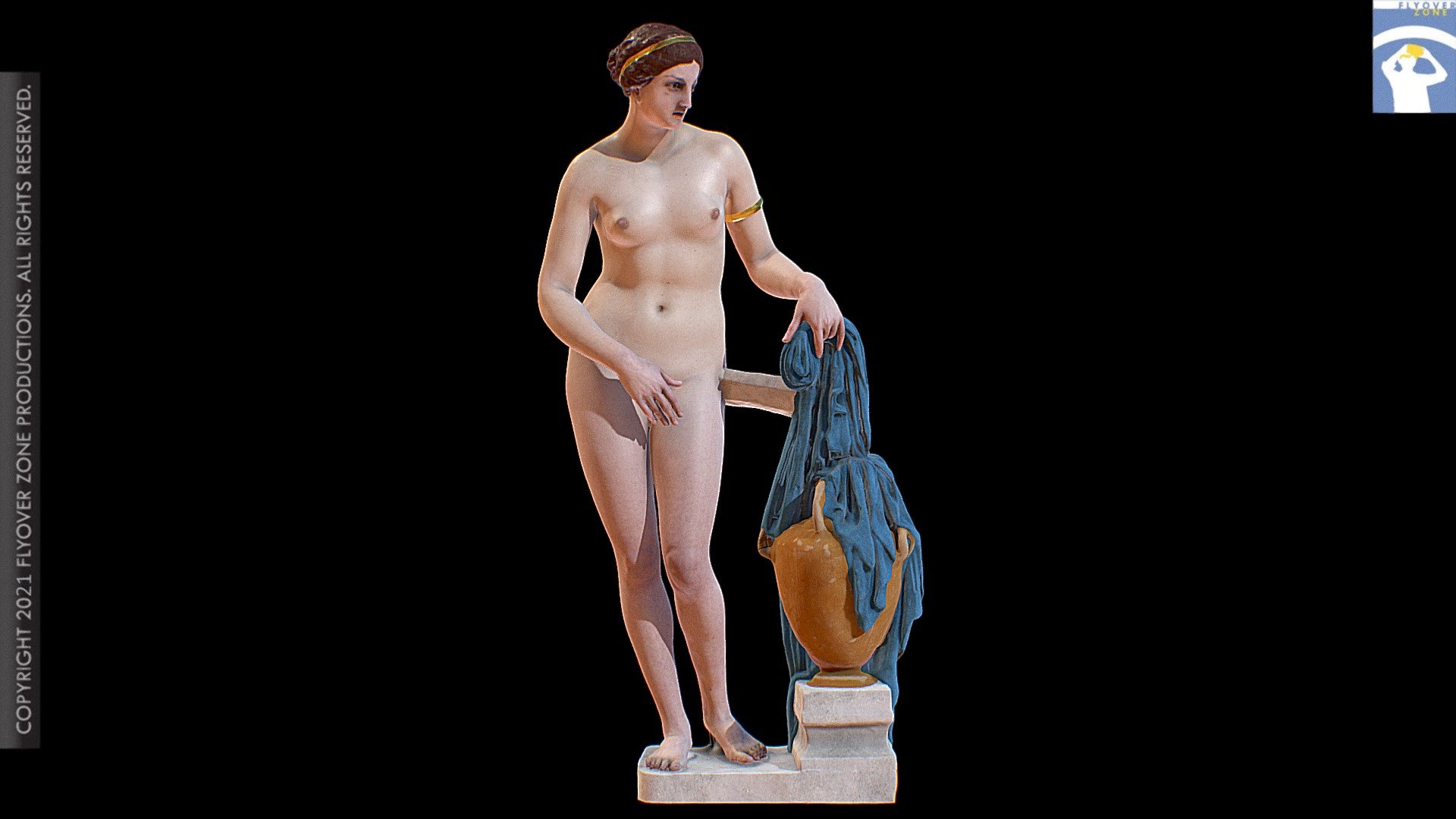Name: Aphrodite of Cnidus
Material: cast (plaster of Paris)
Format: Statue
Museum: Courtesy Museo dell’Arte Classica, Sapienza University, Rome
Inventory number: 741
Museum of original: Vatican Museums. Note that the cast has been modified by G. E. Rizzo.
Bibliography: G. Spinola, Il Museo Pio-Clementino (1999) vol. 2, page 167
Photographer / modeler: Davide Angheleddu
Restoration by: Mohamed Abdelaziz
More info: https://sketchfab.com/3d-models/aphrodite-of-cnidus-a1ca39e9fba84686bf919b87f11af9d4
Copyright 2019 Flyover Zone Productions. All rights reserved.
 - Cnidian Aphrodite (restored) - 3D model by Flyover Zone (@FlyoverZone) 3d model