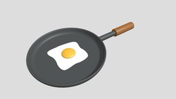Cartoon Frying Pan And Fried Egg food, household, egg, fry, dinner, cook, cast, breakfast, cooker, frying, pan, dishes, kitchen, iron, cooking, homemade, miscellaneous, kitchenware, fried, houseware, roasting, gastro