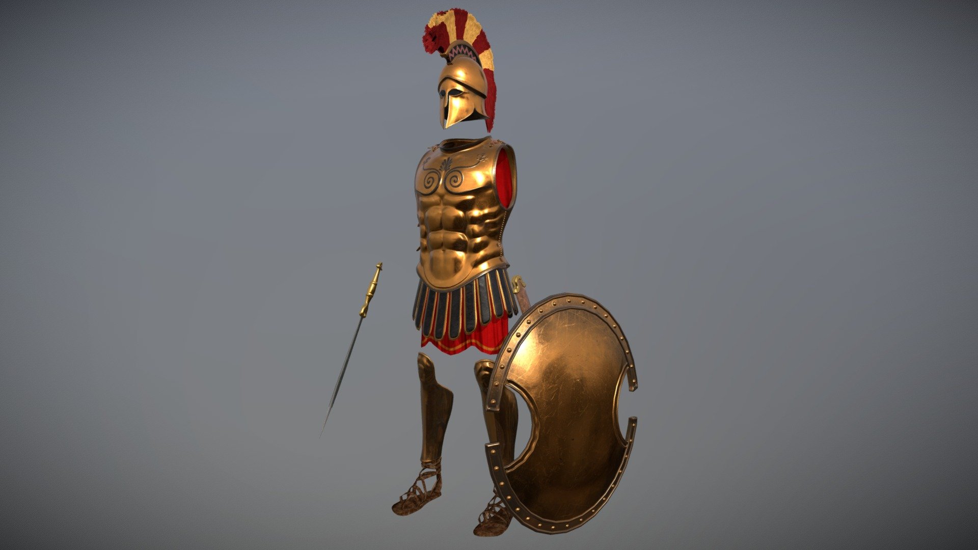 Anceint Greek armor and arms - Ancient Greek Armor - 3D model by Hephaestus Lab. (@HLab.) 3d model