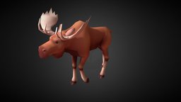 Toon Moose toon, animals, farm, animations, moose, cartoon, animal