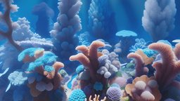 HDRI Underwater Ocean Stylized