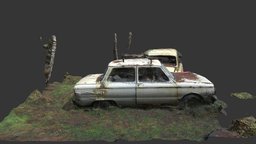 ZAZ  Zaporozhets 968m wreck, old, abandonned, substancepainter, substance, photoscan, photogrammetry, car