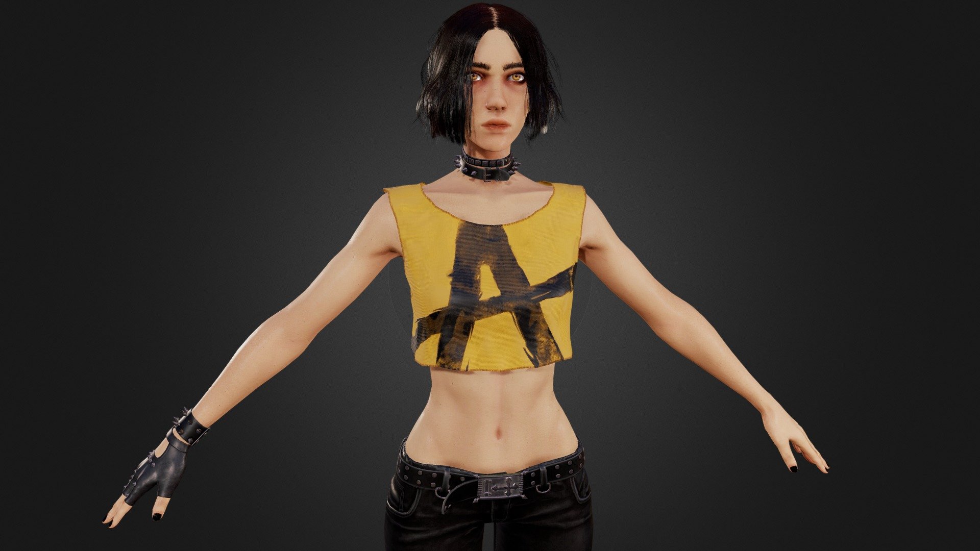 work in progress of a punkish character i'm working on - WIP - Julia - 3D model by Rukha93 3d model
