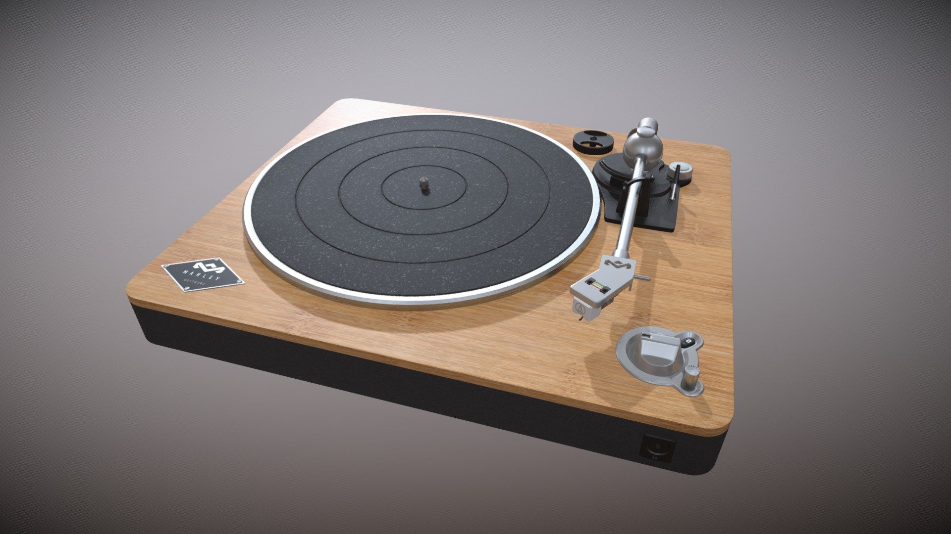 House of Marley - Stir it Up - Record Player

CG model with 110k polycount. Excellent edge-support for sub-divisions. 
Single 4k texture set with diffuse, metallic, roughness and normal maps 3d model