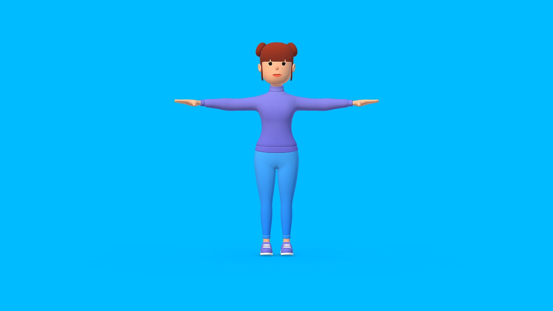 Simple hyper casual lowpoly character Sarah

DESCRIPTION




Rigged character.

Include Rigged base mesh (male).

Textures included.   

TECHNICAL DETAILS




1 character (.fbx).

1 color texture (.png).

512x512 texture dimension.

Rigging: Yes.

Animation: No.

UV mapping: Yes.

**Check **  HYPER CASUAL CHARACTERS VOLUME 1 - HYPER CASUAL CHARACTER - SARAH - Buy Royalty Free 3D model by thcyrax (@thcyrax3D) 3d model