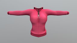 Female Hoodie Sports Top Jacket fashion, up, girls, jacket, top, clothes, sports, gym, pink, casual, womens, hoodie, wear, tracksuit, pbr, female, zipped