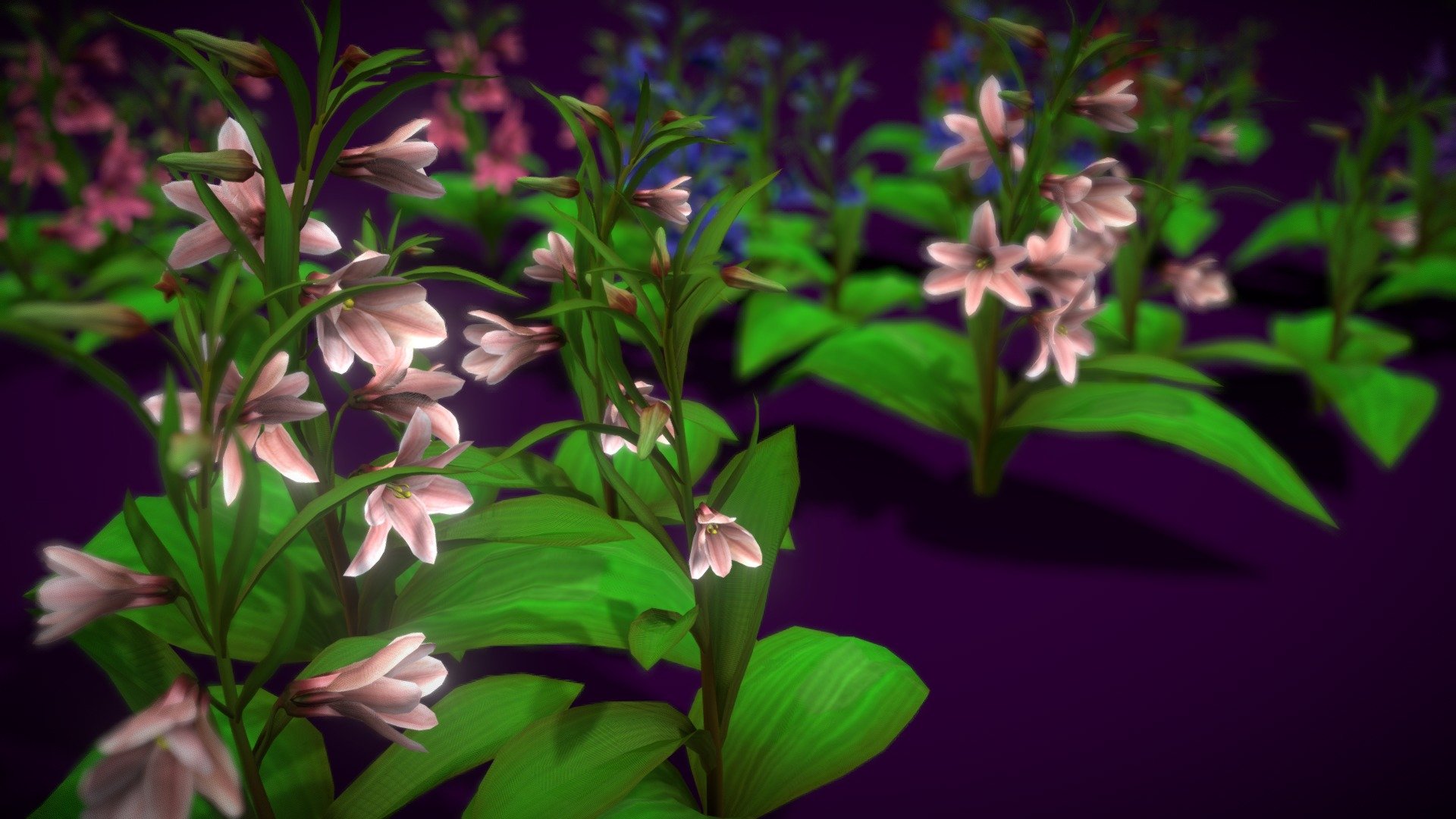 HIGH QUALITY Flower optimized for Unity game engine!
Mobile Optimize Scene This is model 3D Flower Fritillaria Stenanthera in the Big Pack (Cartoon Flower Colections) with over 5 types color!
All objects are ready to use in your visualizations.
-1024x1024, texture maps
-Poly Count : Average 45399polys /82503 tris/43290 vert - Flower Fritillaria Stenanthera - Buy Royalty Free 3D model by vustudios 3d model