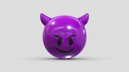Apple Smiling Face With Horns face, set, apple, messenger, smart, pack, collection, icon, vr, ar, smartphone, android, ios, samsung, phone, print, logo, cellphone, facebook, emoticon, emotion, emoji, chatting, animoji, asset, game, 3d, low, poly, mobile, funny, emojis, memoji