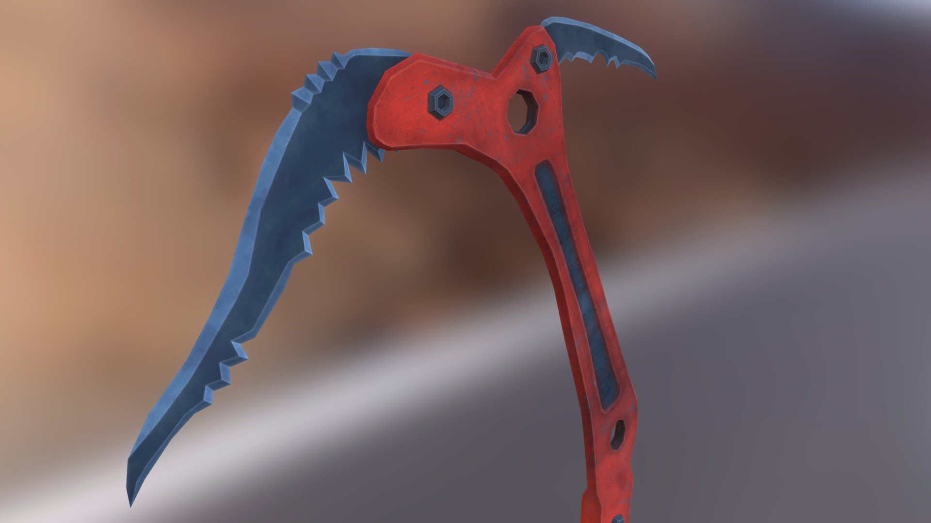 Climbing Axe  Very Detailed Climbing Axe / Grapple / Hook ready to be put into action.  Fits perfect for FPS / Third Person games.  ##Purchase &amp; Download ##25 $ - Climbing Axe - 3D model by GamePoly (@triix3d) 3d model