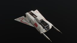 Star Wars low poly I7 Howlrunner vehicles, universe, fighter, empire, sw, spacecraft, realtime, starfighter, x-wing, legends, craft, imperial, ahsoka, wars, star, essential, vessels, eu, guide, incom, ot, i7, expanded, andor, substancepainter, substance, pbr, lowpoly, scifi, sci-fi, futuristic, ship, space, i-7, howlrunner