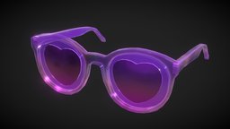 Love Sunglasses style, heart, fashion, accessories, clothes, sunglasses, neon, glasses, headwear, streetwear, heartshaped, low-poly, lowpoly, sunglasses-reflective, sunglasses-glasses