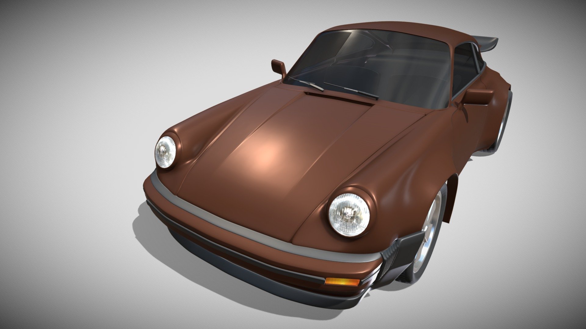 A very accurate model of a 1975 Porsche 911. The model comes in three formats:
-.blend, rendered with cycles, as seen in the images;
-.obj, with materials and textures applied;
-.dae, with materials and textures applied;

This 3d model was originally created in Blender 2.69 and rendered with Cycles.
The model has materials applied in all formats, and are ready to import and render.
The model is built strictly out of quads and is subdivisable:

Subdivision 0: 136,706 verts / 134,054 polys
Subdivision 1: 187,328 verts / 178,336 polys
Subdivision 2: 245,590 verts / 240,078 polys

It comes in separate parts, named correctly for the sake of convenience.

For any problems please feel free to contact me.

Don't forget to rate and enjoy! - 1975 Porsche 911 930 - Buy Royalty Free 3D model by dragosburian 3d model