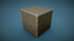 Stylized Stone Cube stylized-environment, stylized-texture, stylized