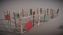 different Wooden fence PBR