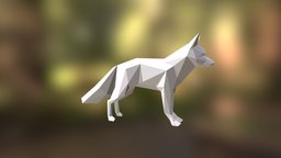 Fox low poly model for 3D printing