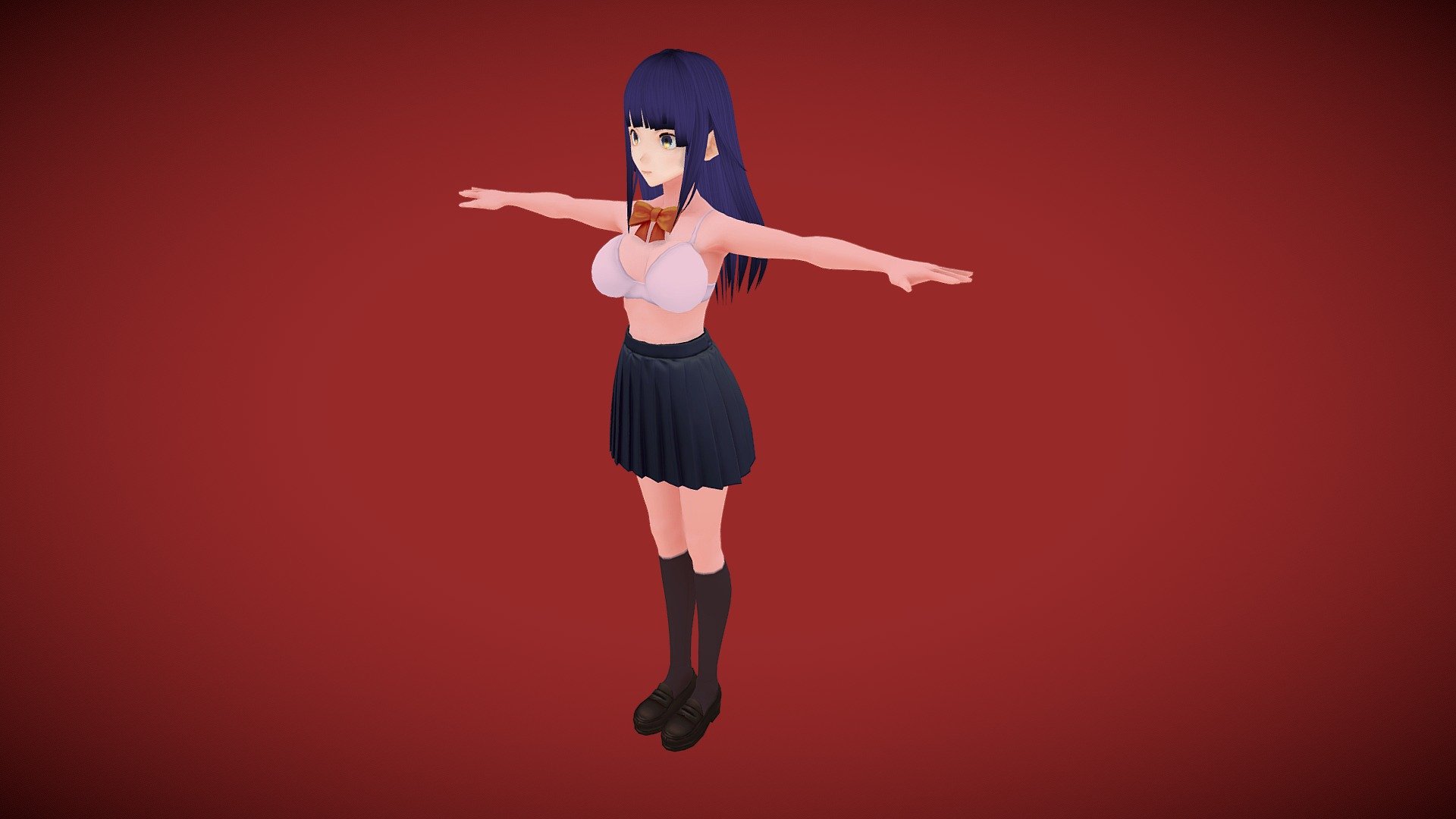 Anime Girl Rigged - 3D model by Rakib Hossain (@rakibtonoy) 3d model