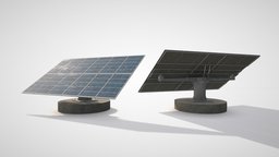 Solar Panel (Low Poly) object, games, solar, obj, panel, renders, solarpower, vr-scenes, render, low-poly, lowpoly
