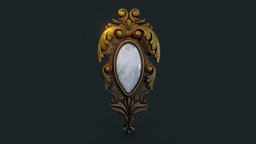 Old Mirror spain, prop, ornament, mirror, antique, vr, old, spanish, asset, decoration, gameready