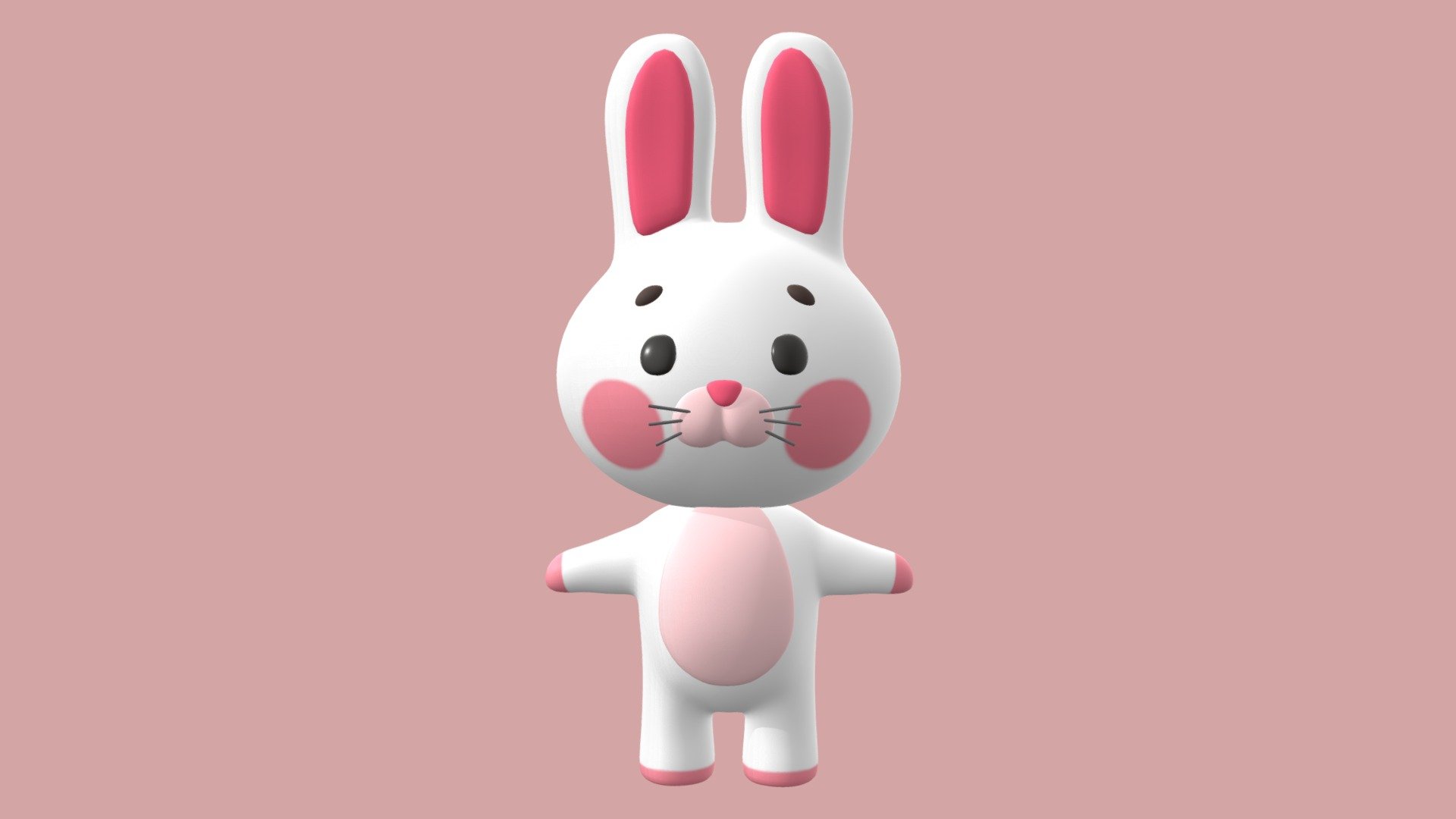 Bunny Character - Download Free 3D model by Qiara M (@Qikiee) 3d model