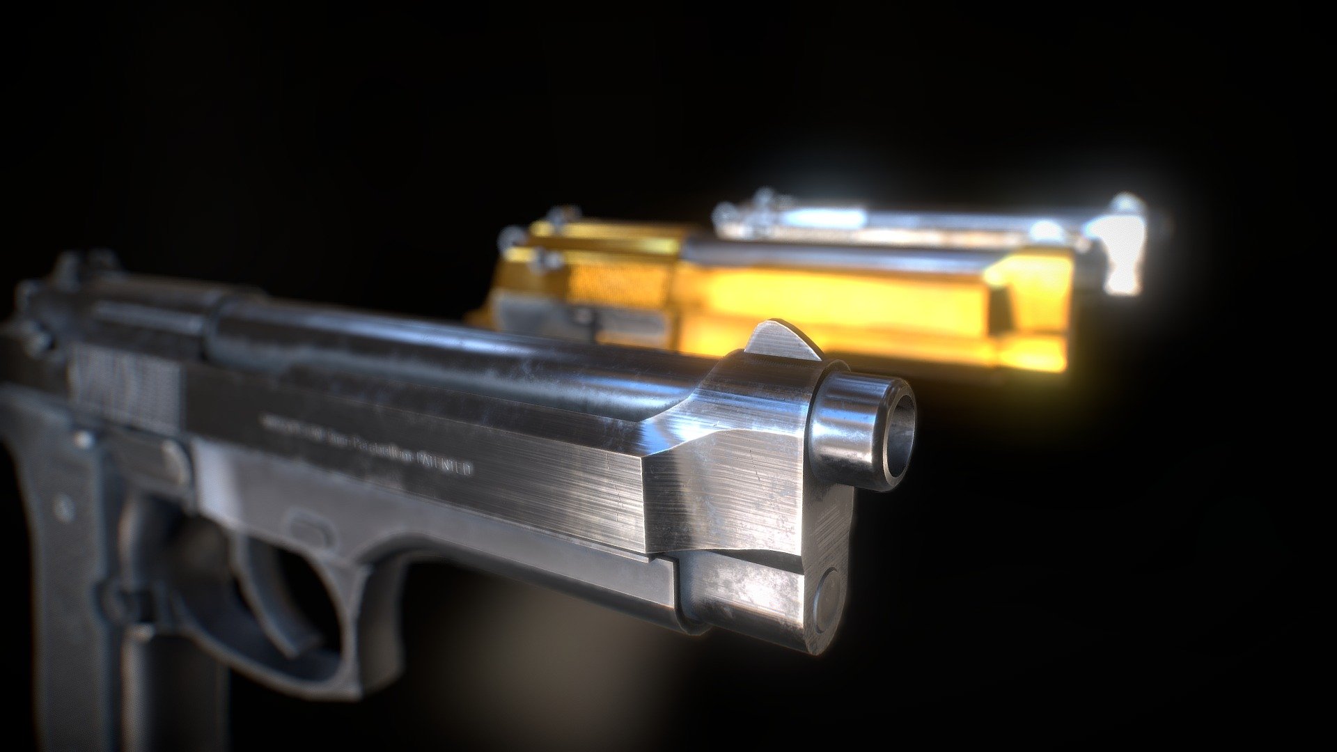 Stylized Low Poly Beretta M9

Model contains 3 stylized PBR materials, each of which is a single 4k texture set.

Can be used in games as well as render pictures.

Any format, models, including the original blend file are available on request.

On artstation: https://www.artstation.com/artwork/vJw2EA - Stylized Low Poly Beretta M9 - Buy Royalty Free 3D model by Andante (@AndanteOle) 3d model