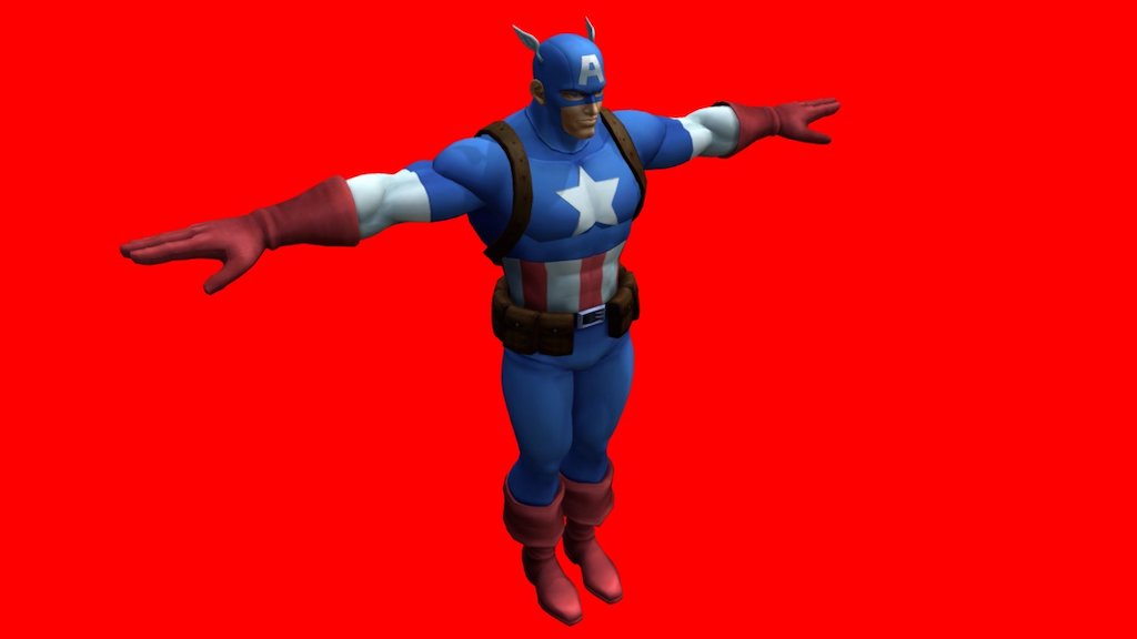 just Captain America - Captain America - Download Free 3D model by iqbalmulyawan (@Iqbal.Mulyawan.Putera) 3d model