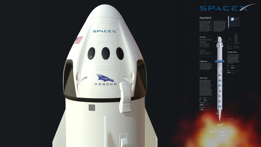 SpaceX Falcon 9 - Buy Royalty Free 3D model by Virtual Studio (@virtualstudio) 3d model