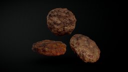 Steak Patties burger, food, restaurant, meat, dinner, party, grinder, grill, kitchen, beef, patty, lowpoly, gameready, fats, patties, protei