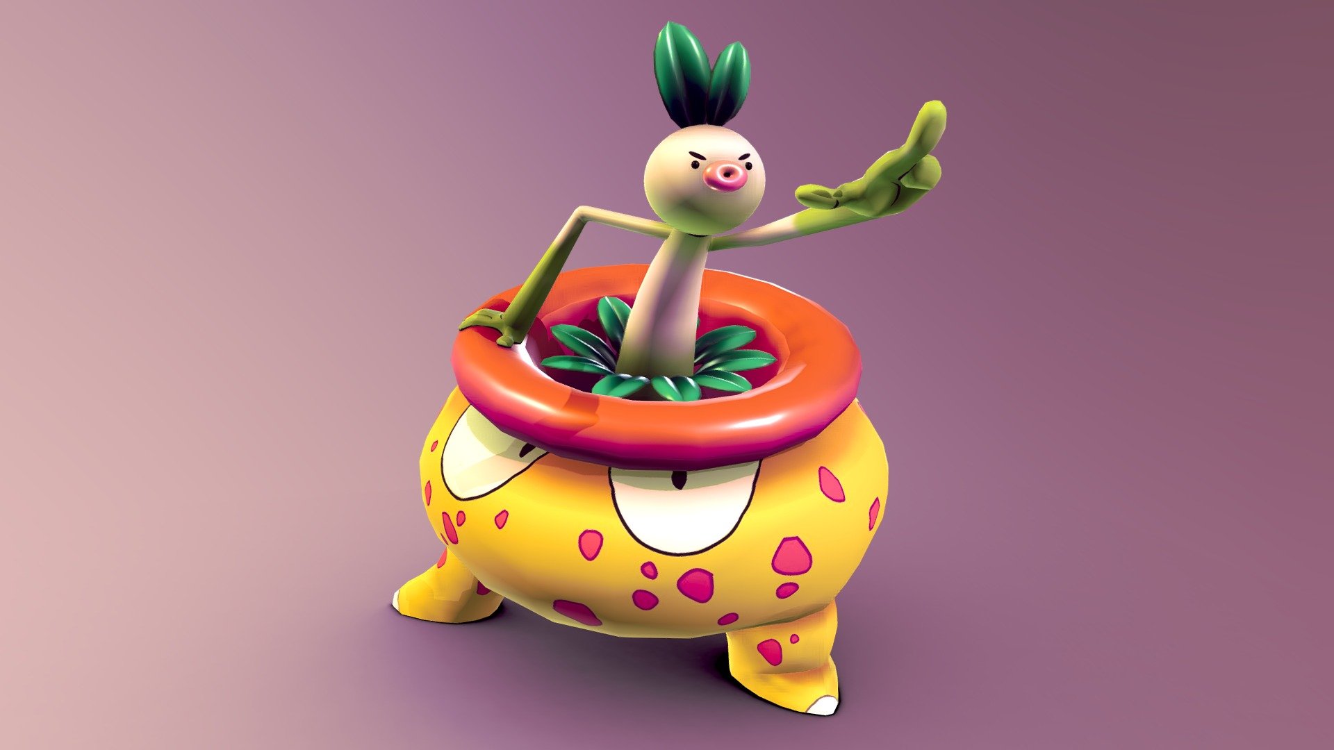 Leek and Lila originated from a challenge I participated in to make 50 characters in a single semester. You can check out the sketches of them here: https://www.artstation.com/artwork/zAQBNL - Leek and Lila - 3D model by Dex Jones (@DexJones) 3d model