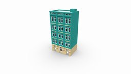 House Building (Low Poly) appartment, buildings, game-art, cityscene, places, game-assets, game, house, city, city-props, city-assets, city-house