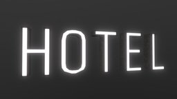 Neon Hotel hotel, prop, cyberpunk, sign, neon, bladerunner, low-poly-model, hotels, neonsign, lowpoly, noai, hotelnon