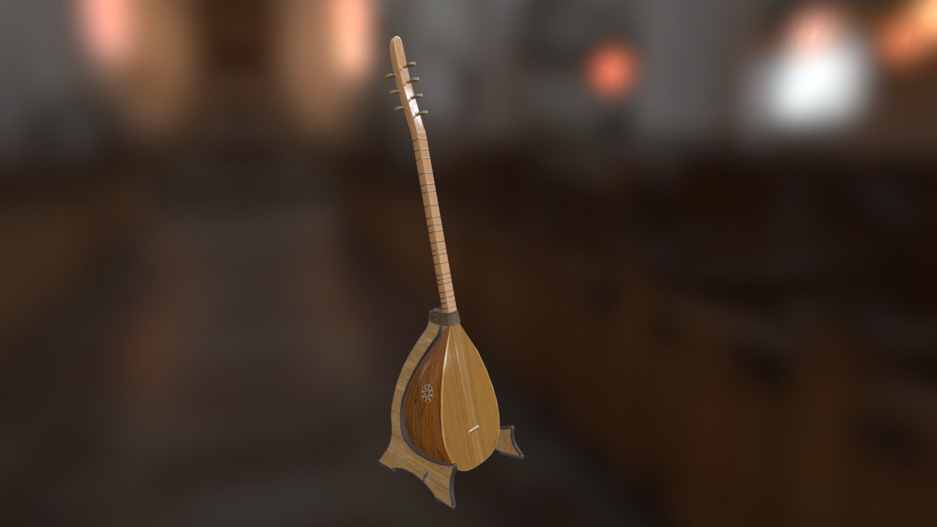 Turkish musical instrument popular among street musicians. Could be a part of your interior in music shop or flea market. Low-poly, PBR textures. 
In case of any questions, feel free to write me  diapant95@gmail.com :) - Turkish traditional guitar - Buy Royalty Free 3D model by diapant95 (@3DCraftsman) 3d model