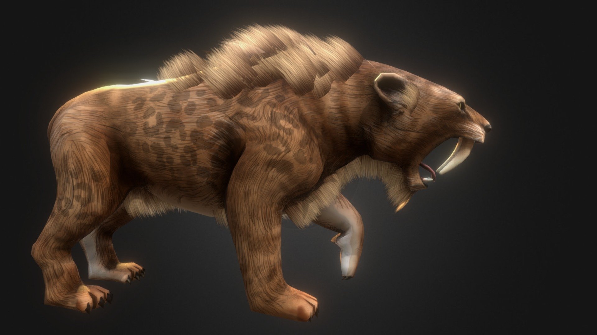 SABER TOOTH - 3D model by cgwings (@chandansingh512) 3d model