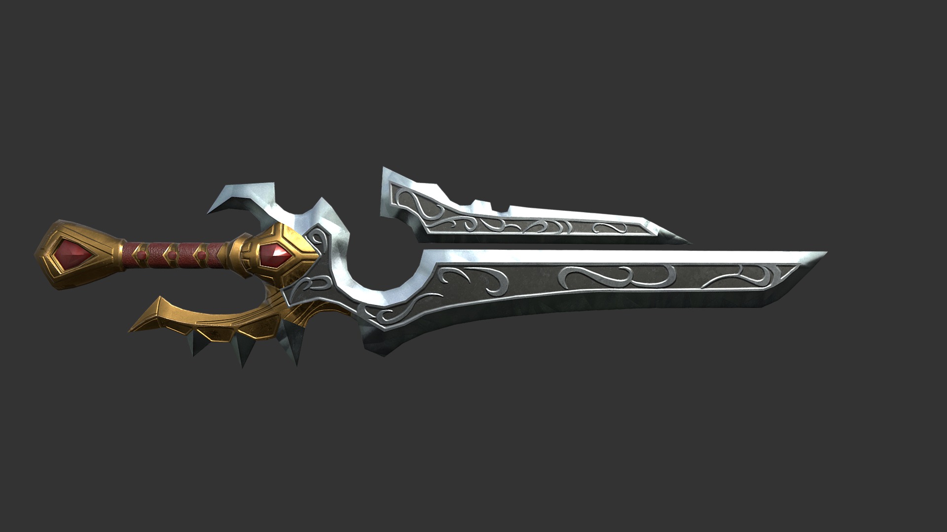 Low Poly version of King Varian's sword Shalamayne from World of Warcraft. My first Substance project 3d model