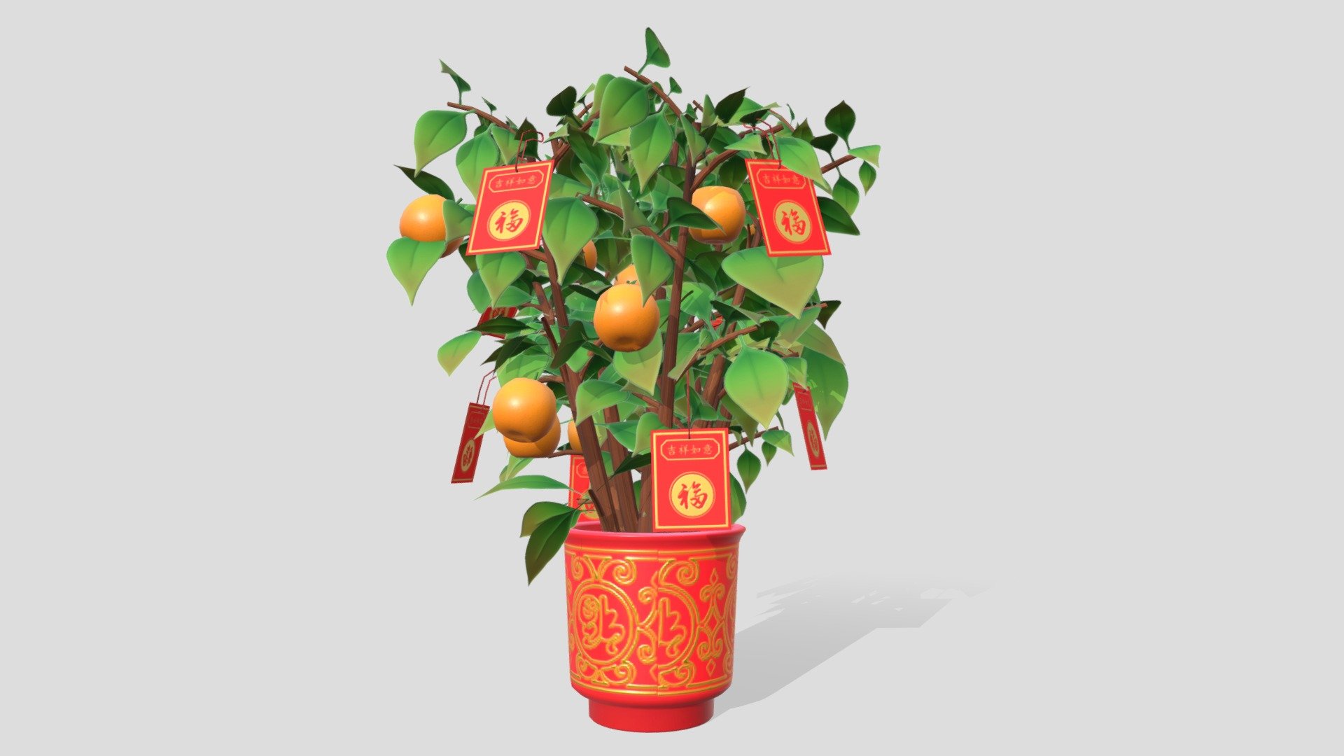Realistic Chinese New Year tree with mini tangerines. Includes decorative hanging red packets.

Login to STB’s Tourism Information &amp; Services Hub for free downloads:
https://tih.stb.gov.sg/content/tih/en/marketing-and-media-assets/digital-images-andvideoslisting/digital-images-and-videos-detail.1047a56491214ba47eabce45f2a5a5e6579.Kumquat+Tree.html - Kumquat Tree - 3D model by STB-TC 3d model