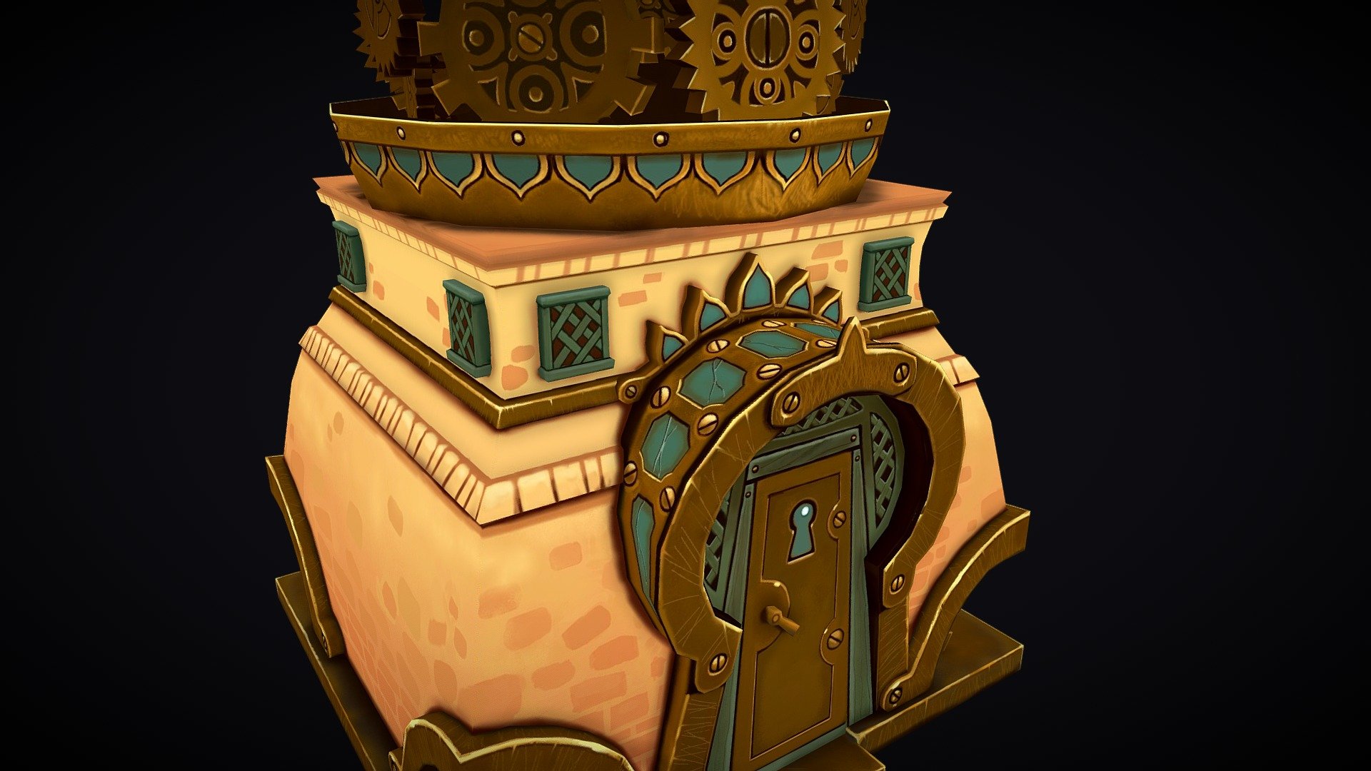 3D model based on Mike Franchina's concept art for Torchlight 2.

Modeled, textured, rigged, and animated with Blender!

 - Ezrohir Building! - 3D model by Cristian Villalobos (@flowpoly) 3d model