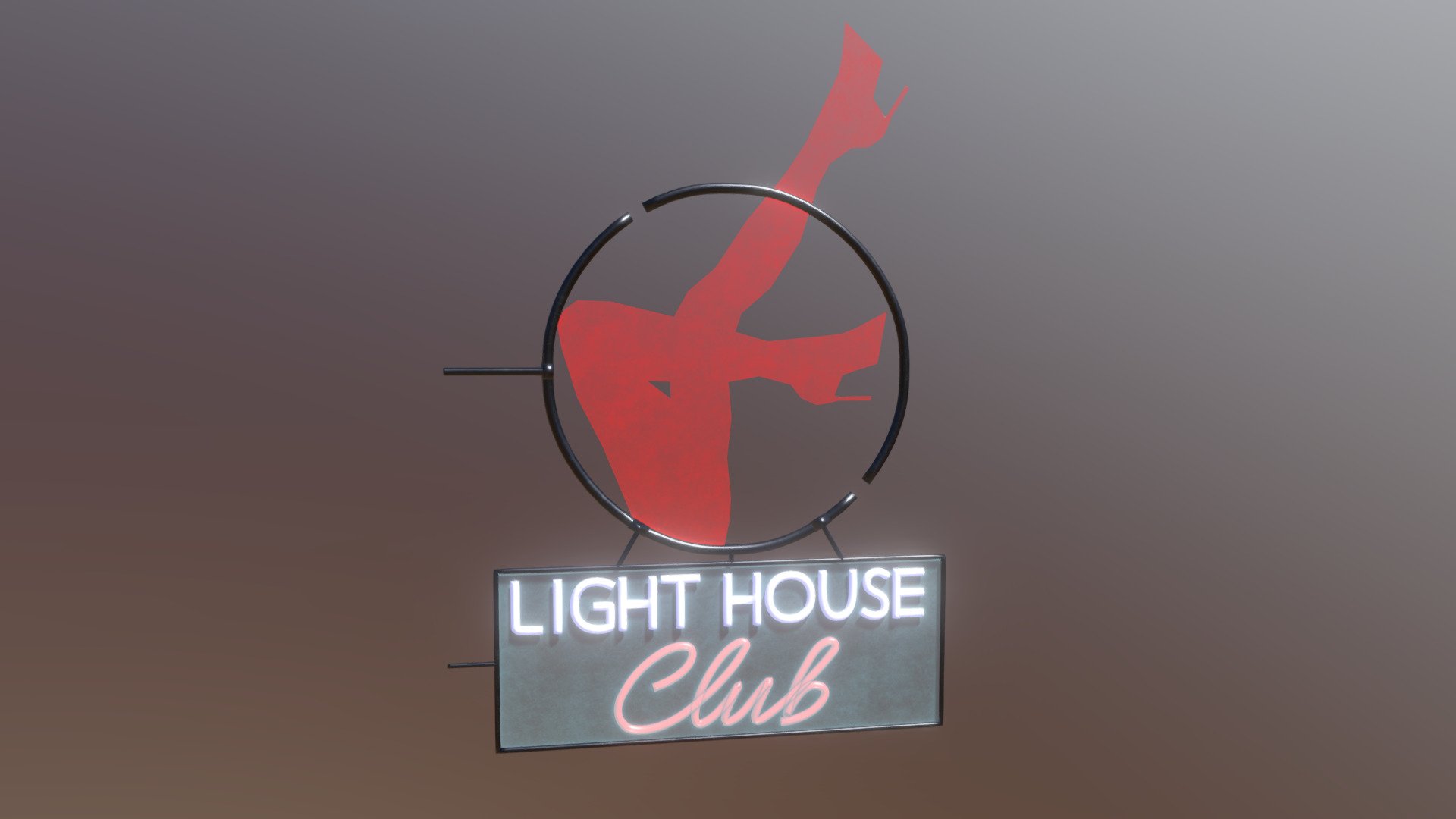 Bright sign for night club scene. Variations of this sign:
Sign on the wall http://bit.ly/2WqhdVI - Night club sign - Download Free 3D model by Mantas Stankaitis (@mansta9) 3d model