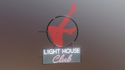 Night club sign club, sign, bright, celebration, substancepainter, substance, blender, flashy