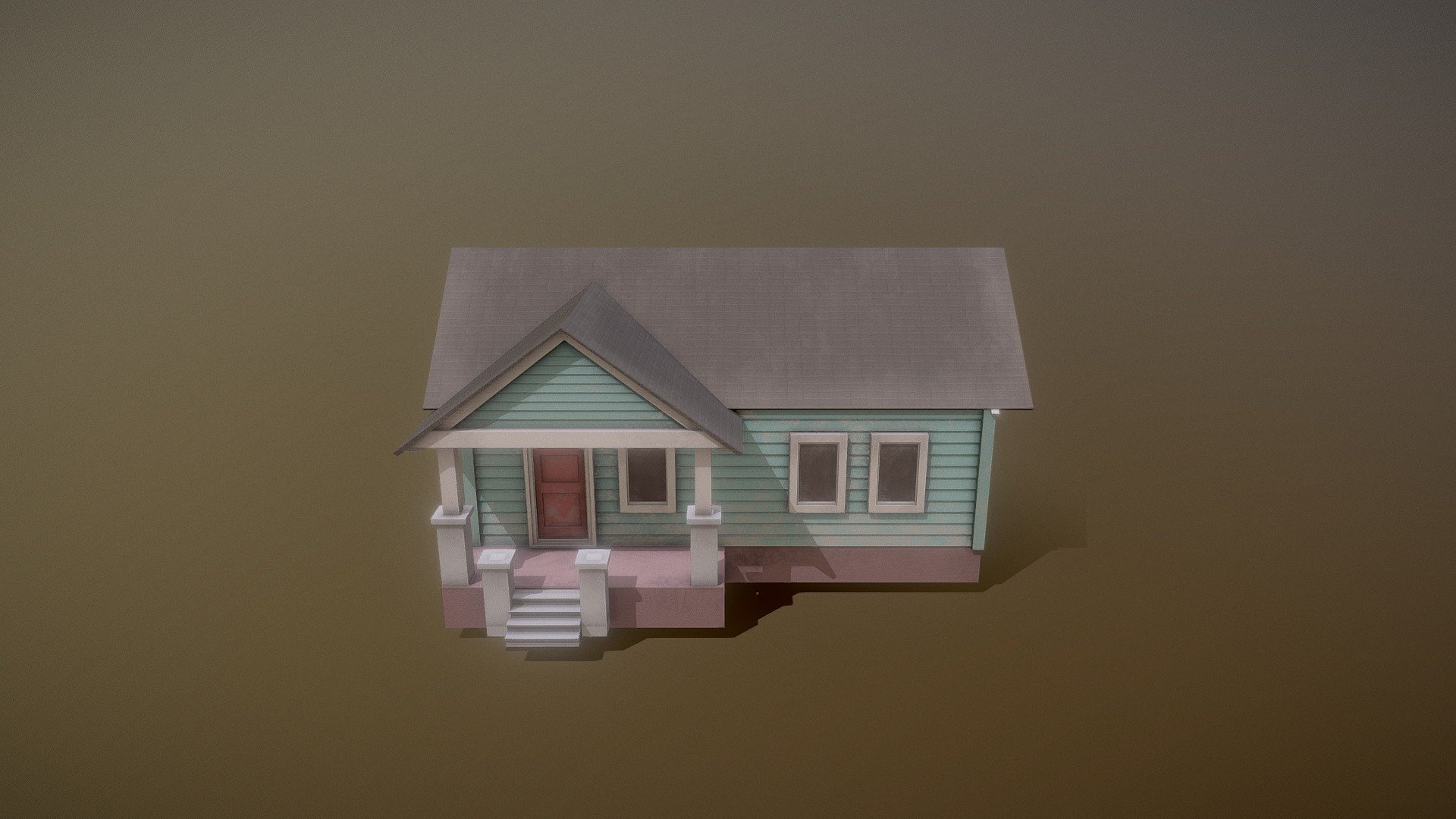One of the houses I made for a Unity game 3d model