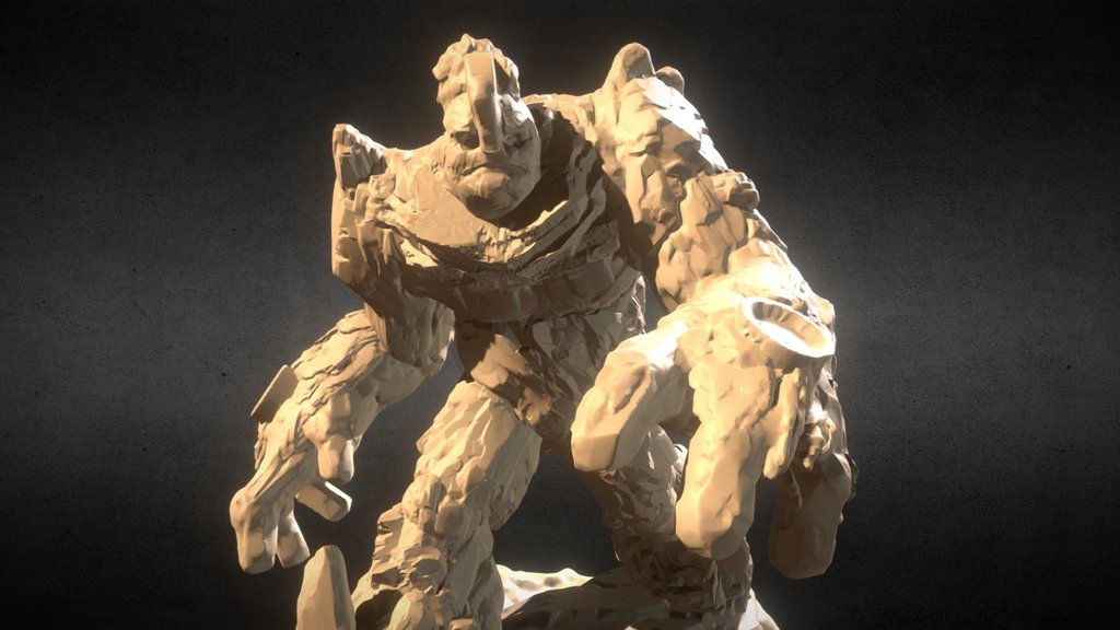 Rock Golem done for Orangenebula and the game Epoch - The Travellers Age. Now, Marc Neidlinger is the brilliant mind behind this game. He's been working really hard to make this game a really appealing and immersive experience. If you want and are interested go show him some love and your support! He deserves it!

https://www.facebook.com/orangenebula

https://twitter.com/orangenebula

http://orangenebula.com/ - Rock Golem - 3D model by artavares 3d model