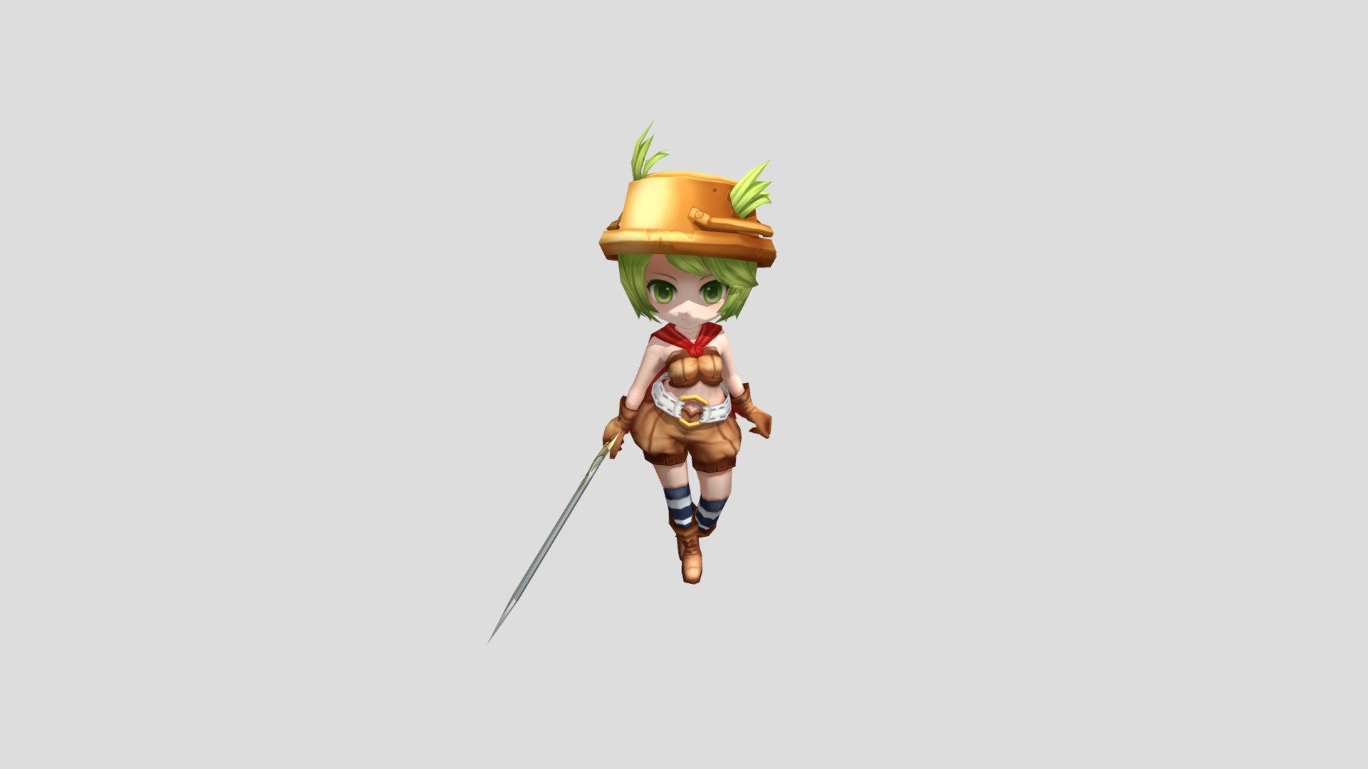 Casual RPG Character - 02 Anna - 3D model by jjstudio 3d model