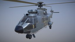 Helicopter sky, airplane, flight, aircraft, flying-vehicle, pbr, plane, animation, helicopter, interior