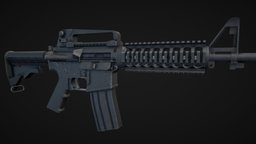M4 Carbine Rifle rifle, scope, m4, videogame, army, materials, unreal, carbine, sight, america, videojuego, united, marines, states, weapon, unity, asset, pbr, textured, download
