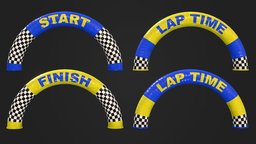 Low Poly Race Arch Pack 1