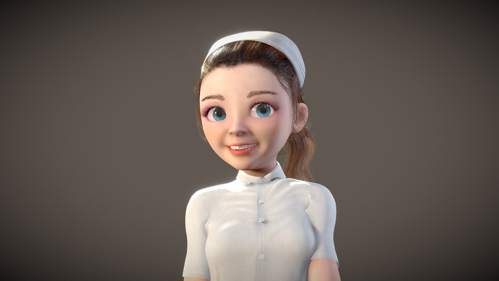 Original cartoon doctors, nurses with binding 

File formats:

Maya 2018 MB (Redshift2.5.48 renderer binding humanIK binding)

Fang binxing (including model, bone, skin binding, binding expression)

Map and material:

A total of 48 high resolution textures, format of JPG. Body texture color size 4 k, highlights, such as normal mapping is 4 k. Maya scene Redshift is all models used in the material. 

Binding:

1) body had full binding, the action adjustable, can move freely zoom, satisfies the requirement of all kinds of animation. 2) have the motion capture HumanIK binding, binding with facial expression controller, convenient your animation process. 3) have a full facial binding controller system, controllable items as many as 176 species, 36 kinds of controller, 140 kinds of details expression controller Note, fully meet the demand of all kinds of animation.

Attachment contains a complete binding and rendering (including body binding, face binding, material rendering, etc.) - Cartoon nurses female nurses have binding - Buy Royalty Free 3D model by mpc199075 3d model