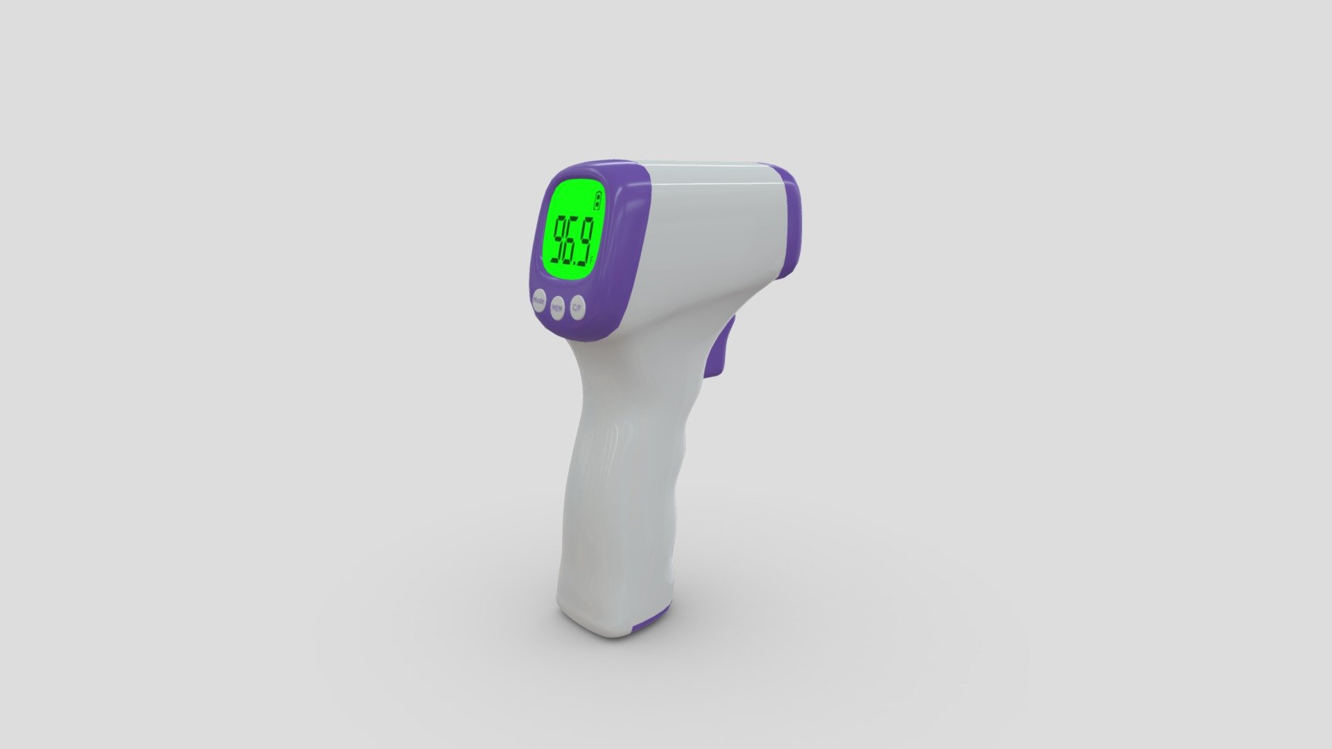This is a generic low poly 3d model of a laser thermometer for temperature measurement - Laser Thermometer - Buy Royalty Free 3D model by assetfactory 3d model